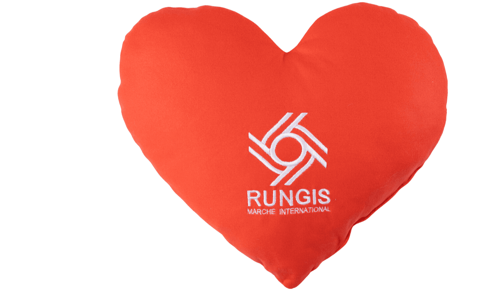 Image illustrant un coussin en forme de coeur rouge rungis